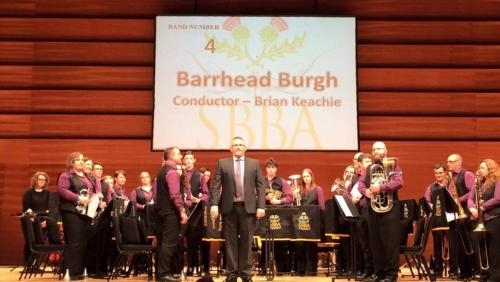 Barrhead Band on stage